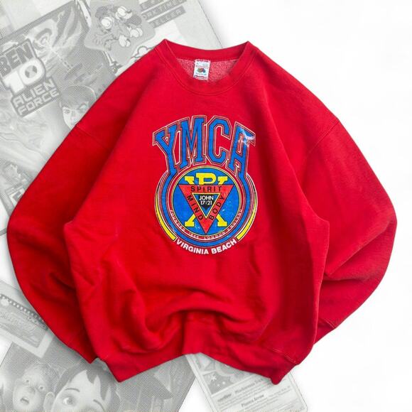 90’s YMCA Virginia Beach Graphic Pull Over Sweatshirt - Picture 2 of 7